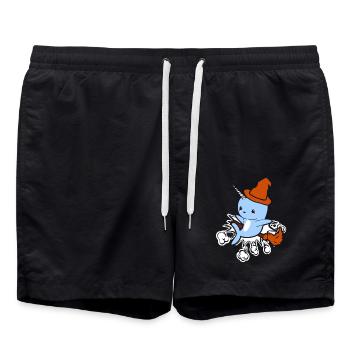 Funny Witch Narwhal Gifts - Swim Trunks - black - Front - AI Model Male 185 light (185cm)