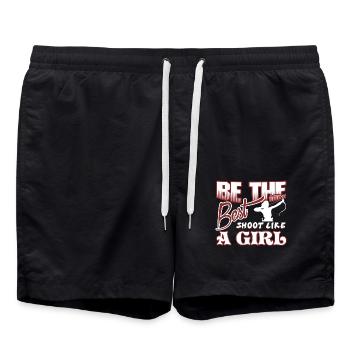 Archery Be The Best Shoot Like A Girl - Swim Trunks - black - Front - AI Model Male 185 light (185cm)