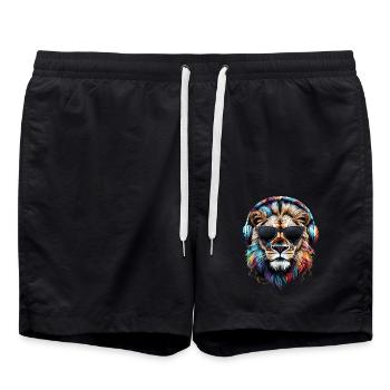 Lion Lover Faune Safari Art Lion Coloré - Short de bain - noir - Devant - AI Model Male 185 light (185cm)