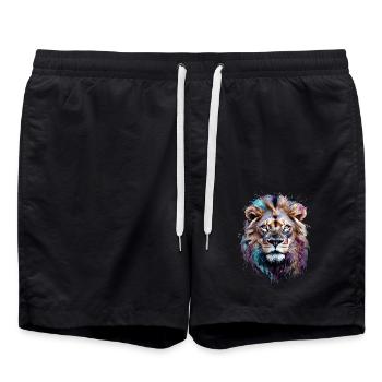 Lion Lover Faune Safari Art Lion Coloré - Short de bain - noir - Devant - AI Model Male 185 light (185cm)