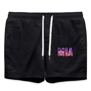 Miami Mia Miami – Tropisches Flair für USA-Fans - Badeshorts - Schwarz - Vorne - AI Model Male 185 light (185cm)