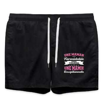 Gift for Grandma - An Exceptional Granny - Swim Trunks - black - Front - AI Model Male 185 light (185cm)