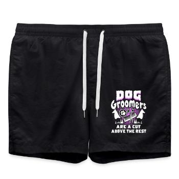 Dog Groomers Are A Cut Above The Rest - Swim Trunks - black - Front - AI Model Male 185 light (185cm)