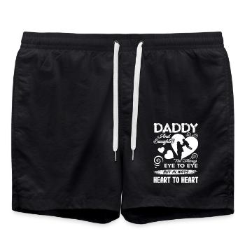 Daddy And Daughter Always Heart To Heart - Swim Trunks - black - Front - AI Model Male 185 light (185cm)