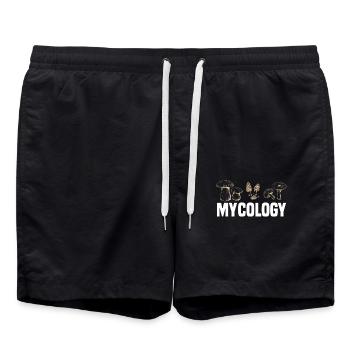 Mushroom Pickers Mycology Mushrooms Graphic - Swim Trunks - black - Front - AI Model Male 185 light (185cm)