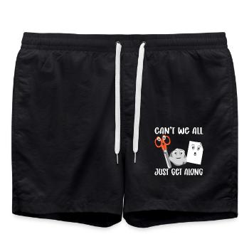 Ne pouvons-nous pas tous nous entendre - Short de bain - noir - Devant - AI Model Male 185 light (185cm)