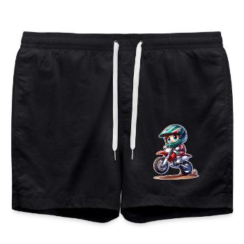 Motocross - Short de bain - noir - Devant - AI Model Male 185 light (185cm)