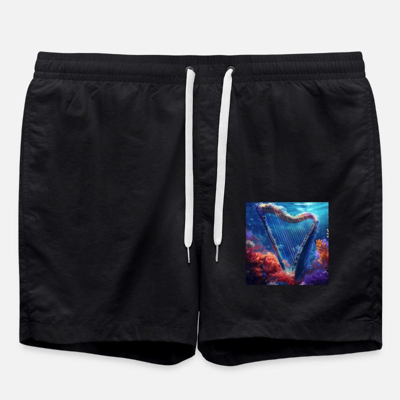 Harfe - Badeshorts - Schwarz