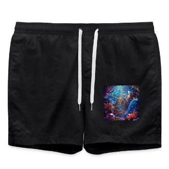 Tuba - Badeshorts - Schwarz - Vorne - AI Model Male 185 light (185cm)
