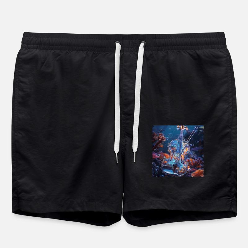 Violine - Badeshorts - Schwarz