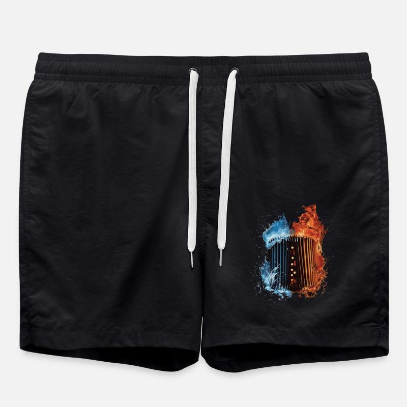 Akkordeon - Badeshorts - Schwarz