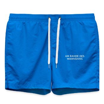 On the verge of madness - Swim Trunks - cobalt blue - Front