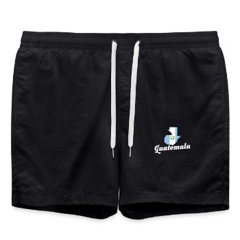Guatemala Map Guatemalan Flag - Swim Trunks - black - Front - AI Model Male 185 light (185cm)