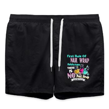 Nail Artist First Rule Of Nail Wrap - Swim Trunks - black - Front - AI Model Male 185 light (185cm)