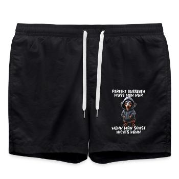 chien drôle disant amoureux des animaux chien drôle chien - Short de bain - noir - Devant - AI Model Male 185 light (185cm)