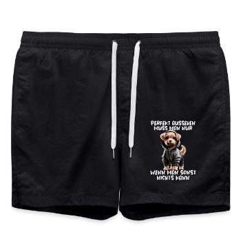 chien drôle disant amoureux des animaux chien drôle chien - Short de bain - noir - Devant - AI Model Male 185 light (185cm)