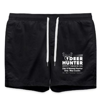 Deer Hunting Definition - Swim Trunks - black - Front - AI Model Male 185 light (185cm)
