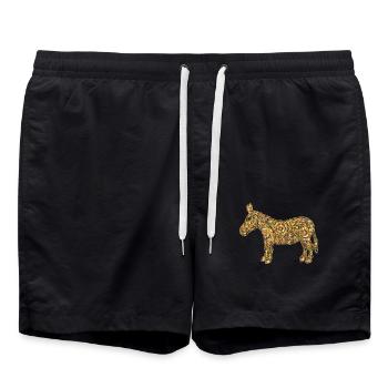 Donkey Geometric - Swim Trunks - black - Front - AI Model Male 185 light (185cm)