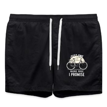 Just One More Ride I Promise Fahrrad Radfahrer - Badeshorts - Schwarz - Vorne - AI Model Male 185 light (185cm)