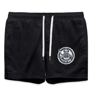Papa psychopathe avec cuillère en bois - Short de bain - noir - Devant - AI Model Male 185 light (185cm)