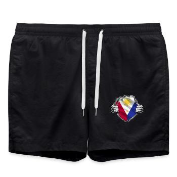 Drapeau philippin Pride - Short de bain - noir - Devant - AI Model Male 185 light (185cm)