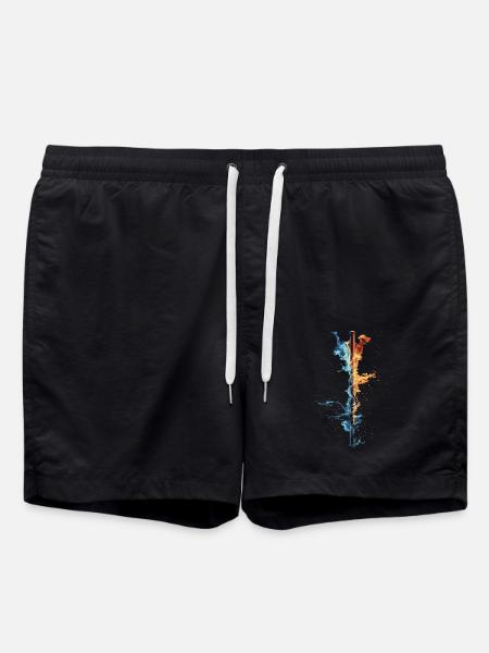 Querflöte - Badeshorts - Schwarz