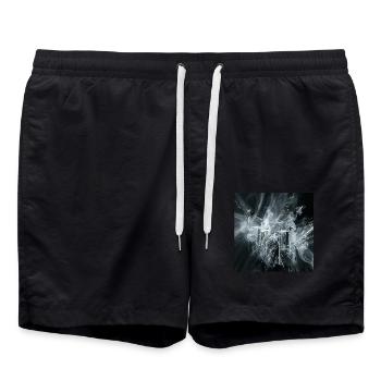 Schlagzeug - Badeshorts - Schwarz - Vorne - AI Model Male 185 light (185cm)