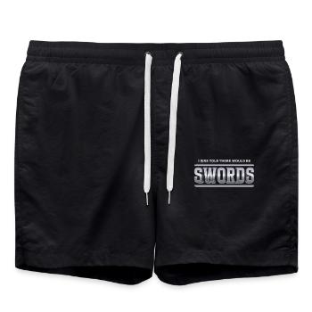 I Expected Swords Fantasy Humor - Swim Trunks - black - Front - AI Model Male 185 light (185cm)