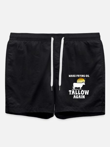 Gör Stekolja Talg Igen Retro Ko Silhuett - Badshorts - svart
