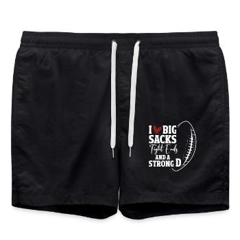 Ich Liebe Big Sacks Tight Ends Und Eine Starke D - Badeshorts - Schwarz - Vorne - AI Model Male 185 light (185cm)