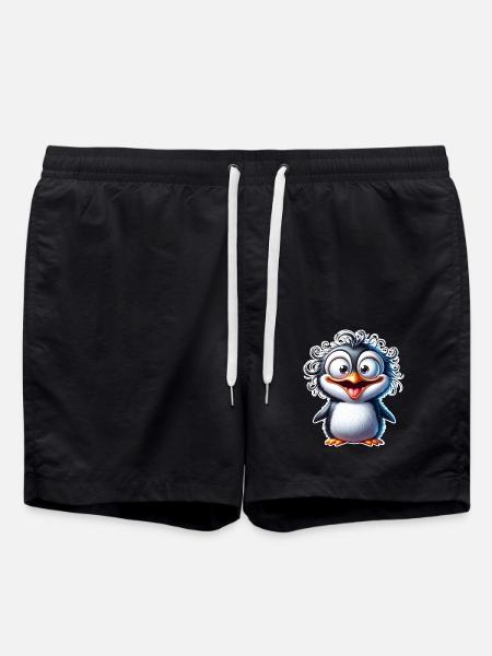 Penguin - Swim Trunks - black