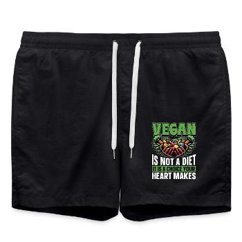 Vegetarian Vegan Is Not A Diet It Is Animal Lover - Badeshorts - Schwarz - Vorne - AI Model Male 185 light (185cm)