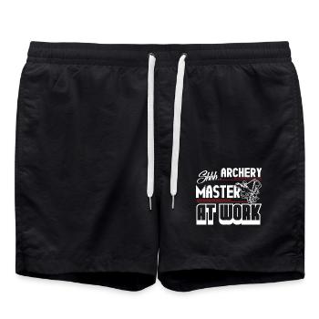 Archery Master At Work - Swim Trunks - black - Front - AI Model Male 185 light (185cm)