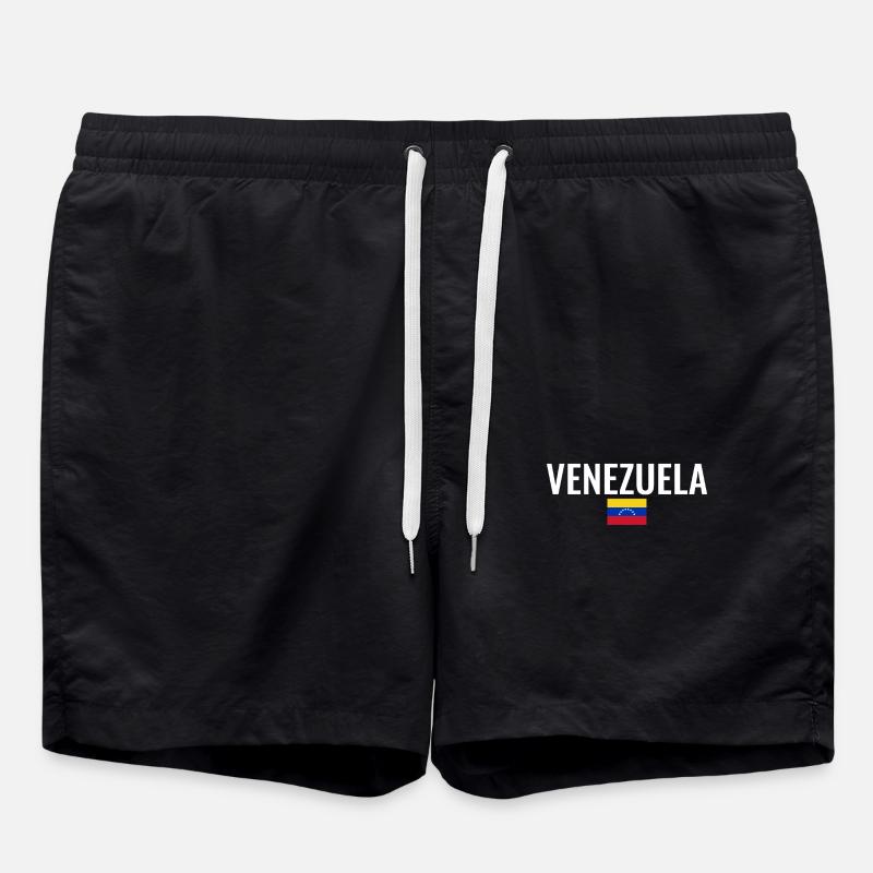 Venezuela Venezuelan Flag Venezuelans - Swim Trunks - black