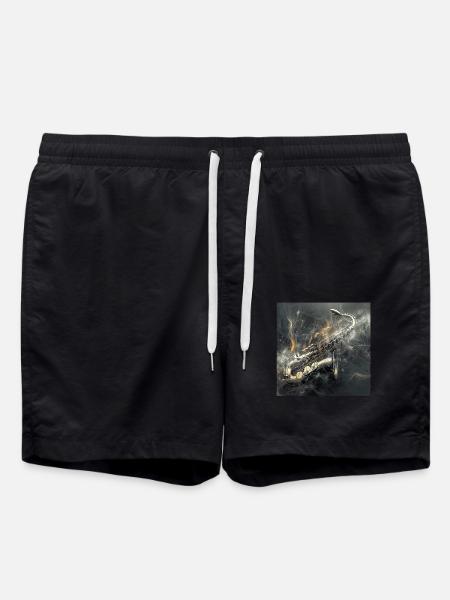 Saxophon - Badeshorts - Schwarz