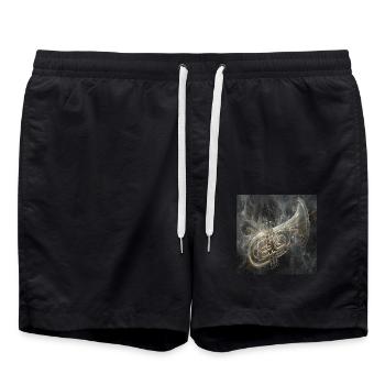 Tuba - Badeshorts - Schwarz - Vorne - AI Model Male 185 light (185cm)