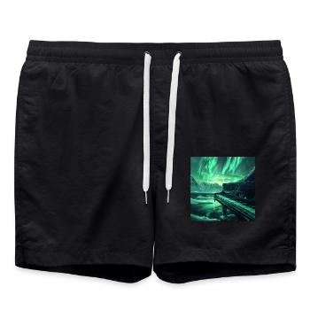 Klavier - Badeshorts - Schwarz - Vorne - AI Model Male 185 light (185cm)