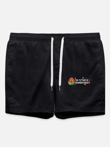 Autism The Future Is Neurodivergent - Swim Trunks - black
