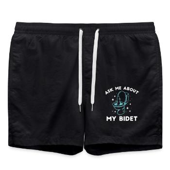 Je m’interroge sur ma déclaration humoristique de bidet - Short de bain - noir - Devant - AI Model Male 185 light (185cm)