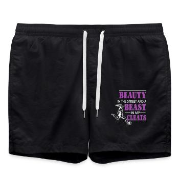 La beauté dans la rue et une bête dans - Short de bain - noir - Devant - AI Model Male 185 light (185cm)