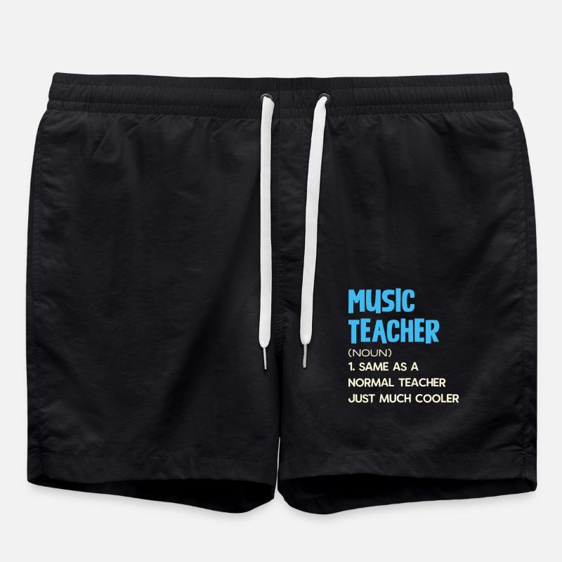 Musiklehrer Definition Cooler Lehrer Idee - Badeshorts - Schwarz