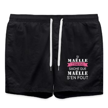Wenn Gaëlle dich nervt, sei dir bewusst, dass Gaëlle sich einen Dreck darum schert - Badeshorts - Schwarz - Vorne - AI Model Male 185 light (185cm)