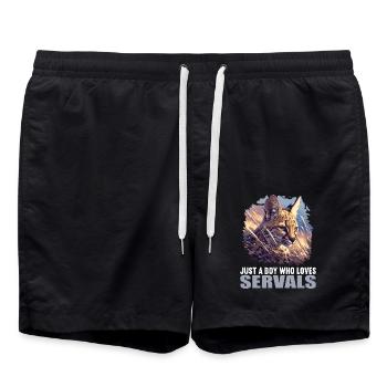 Servale Serval - Badeshorts - Schwarz - Vorne - AI Model Male 185 light (185cm)