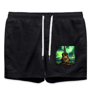 Ukulele - Badeshorts - Schwarz - Vorne - AI Model Male 185 light (185cm)