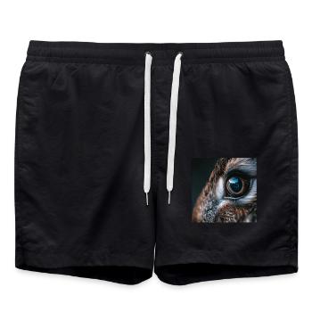 Kaninchenauge - Badeshorts - Schwarz - Vorne - AI Model Male 185 light (185cm)