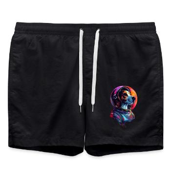 Beagle - Badeshorts - Schwarz - Vorne - AI Model Male 185 light (185cm)