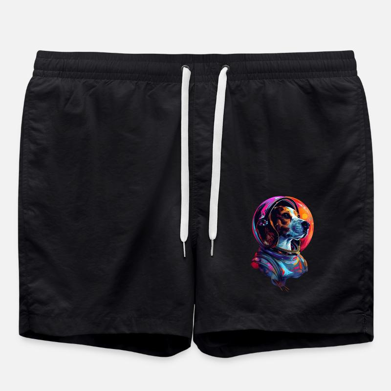Beagle - Badeshorts - Schwarz
