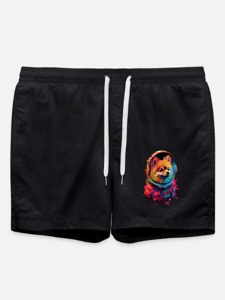 Zwergspitz - Badeshorts - Schwarz