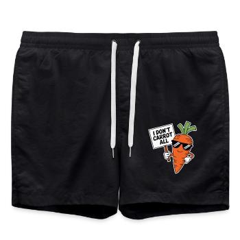 Je ne carotte tout jeu de mots sur les légumes - Short de bain - noir - Devant - AI Model Male 185 light (185cm)