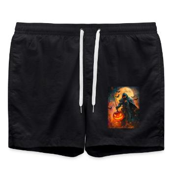 Halloween Geschenk Frauen Ritter Männer Kinder - Badeshorts - Schwarz - Vorne - AI Model Male 185 light (185cm)